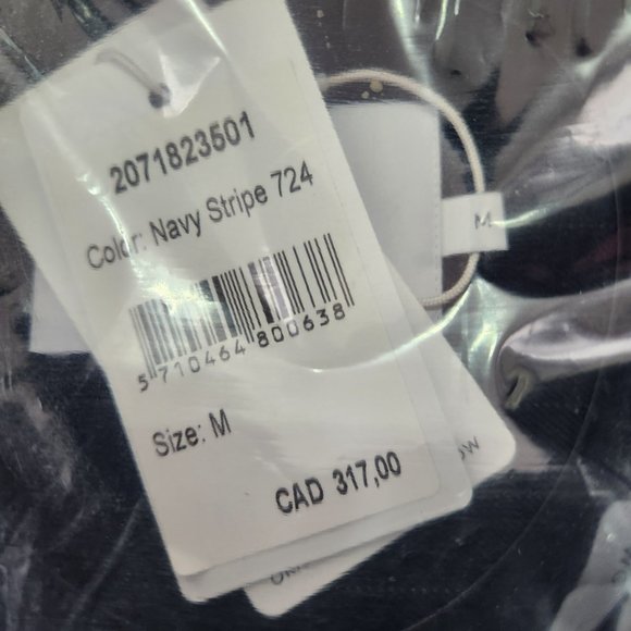 NWT - OVER 80% OFF NO NATIONALITY NN07 MENS NAVY STRIPE SHIRT - Picture 10 of 10